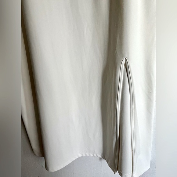 ANTHROPOLOGIE Daily Practices Slim Stretch Ivory Color Midi Dress - Picture 8 of 12